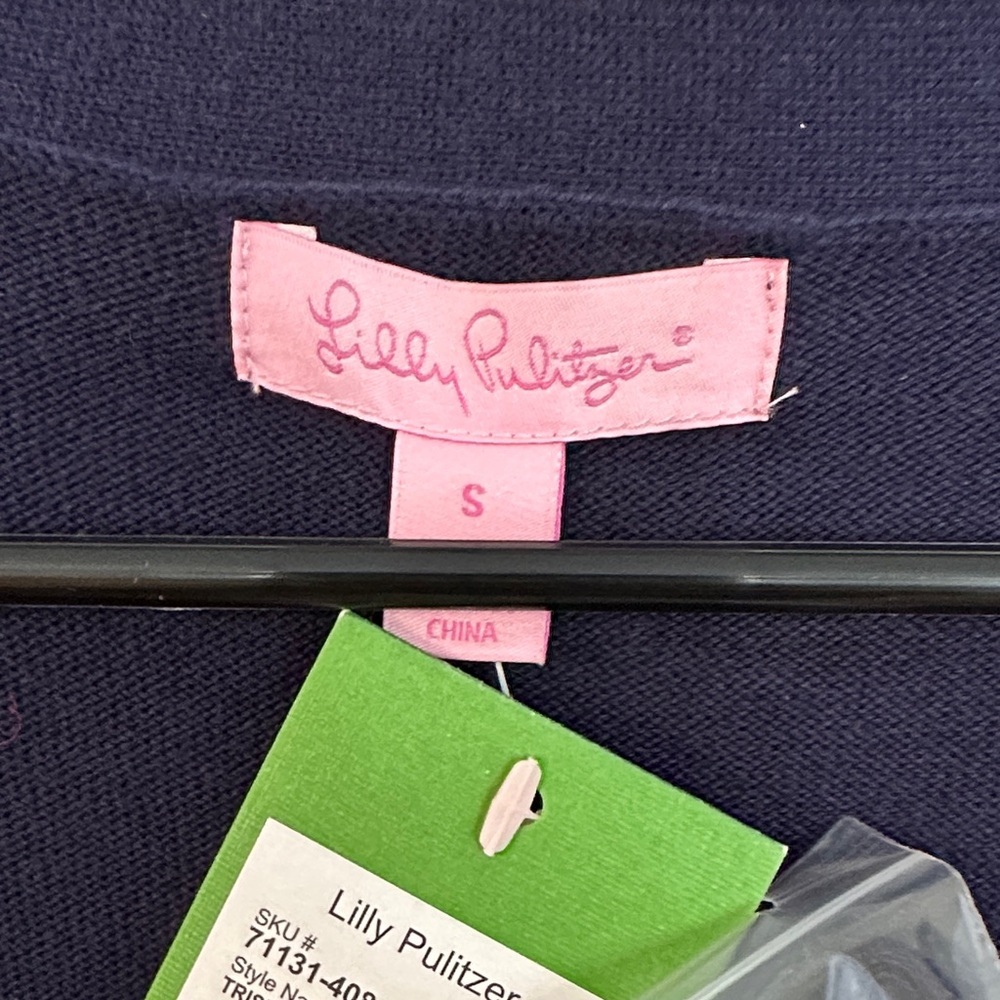 Lilly Pulitzer Navy Cardigan - Picture 3 of 5